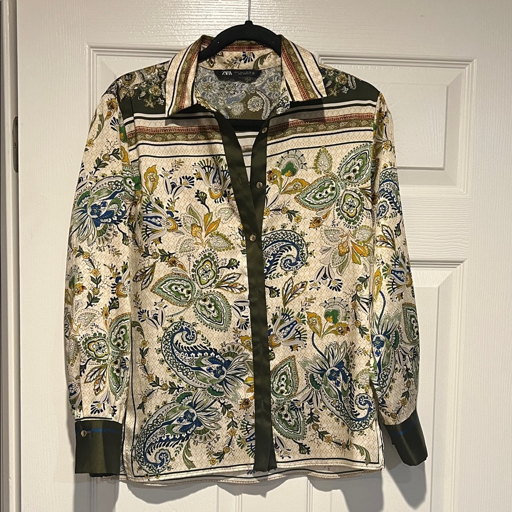 Zara Multicolor Paisley Print Shirt